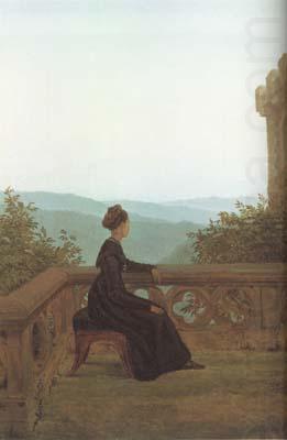 Woman on a Terrace (mk10), Carl Gustav Carus